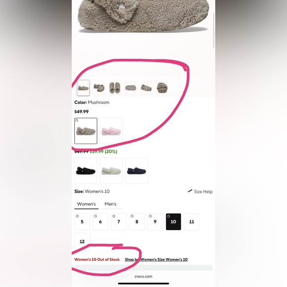 Crocs Classic Cozzzy Slipper ‘Mushroom‘ Size Women’s 10 / Men’s 8 Shoes Clogs - Picture 3 of 3